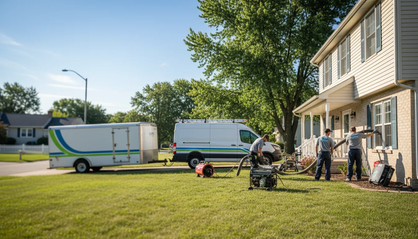 Flooded Basement Restoration And Cleanup With Repair in Mechanicsburg, IL near me